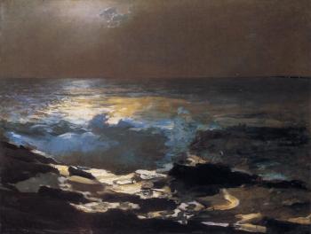 溫斯洛 荷默 Moonlight, Wood Island Light 溫斯洛 荷默 Moonlight, Wood Island Light